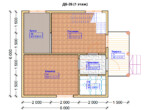 Проект дома 6х6м ДБ-26 - план 1 этажа