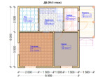 Проект дома 6х6м ДБ-29 - план 1 этажа