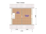 Проект дома 6х6м ДП-04 - план 2 этажа