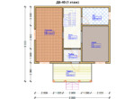 Проект дома 8х8м ДБ-40 - план 1 этажа