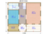 Проект дома 8х9м ДБ-45 - план 1 этажа
