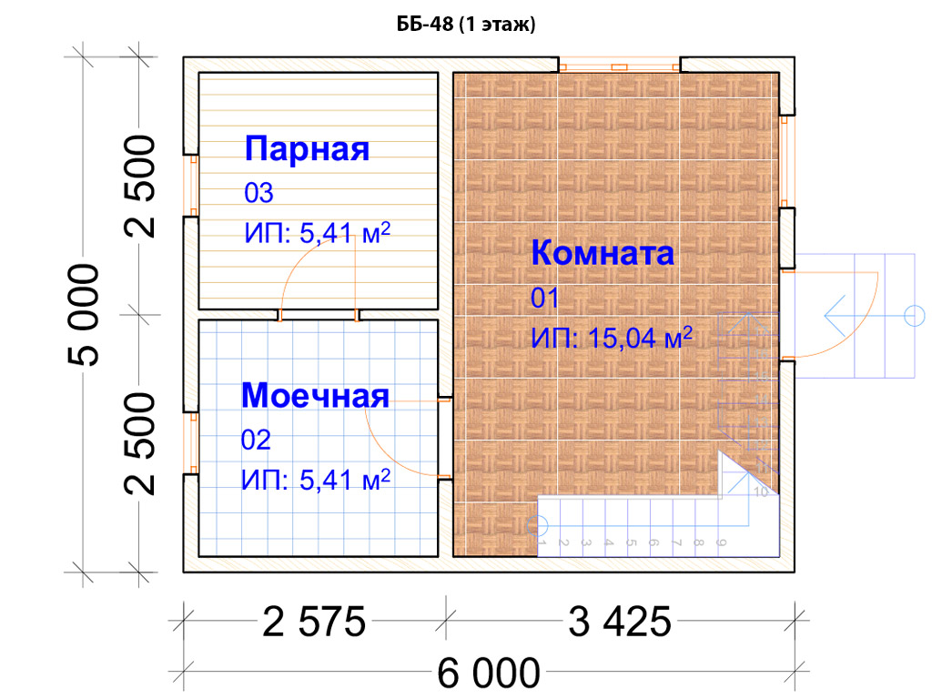 Проект бани 6 5