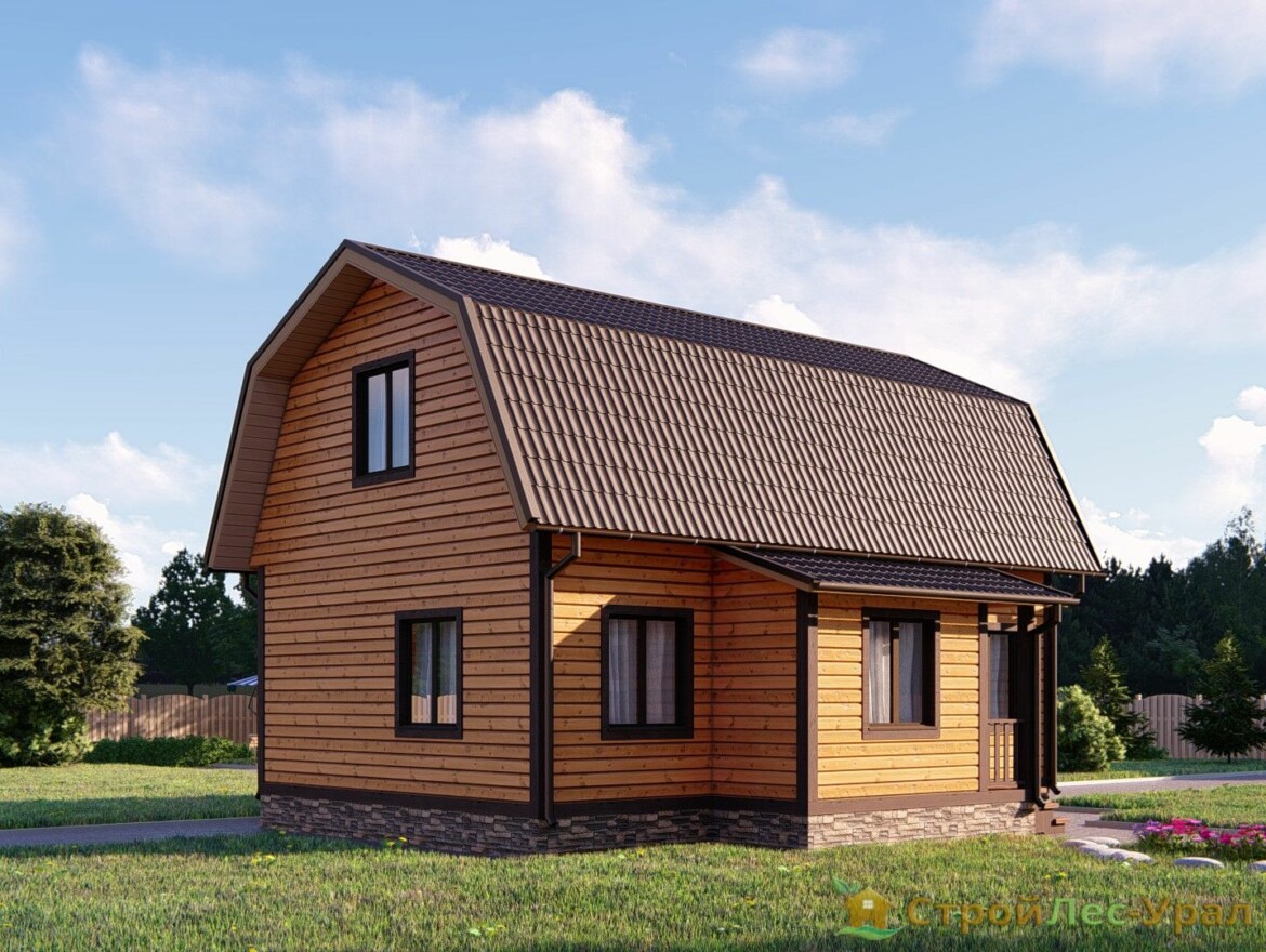 Дом из профилированного бруса 108 м2 "эверест". Дом из бруса 8х8 двухэтажный. 8 дом. Дом из сруба с балконом и террасой. Дб м2.